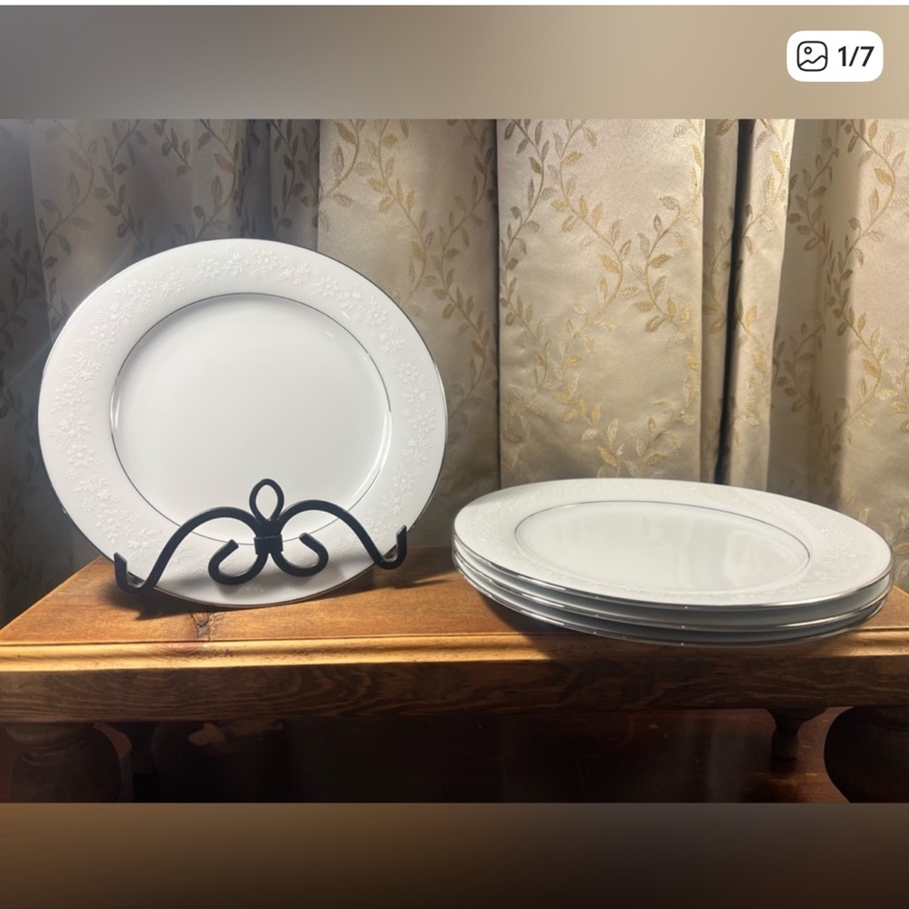 (Set #2 of 2) Salad Plates 8.25” Set of 4 Noritake Buckingham 6438 Japan
